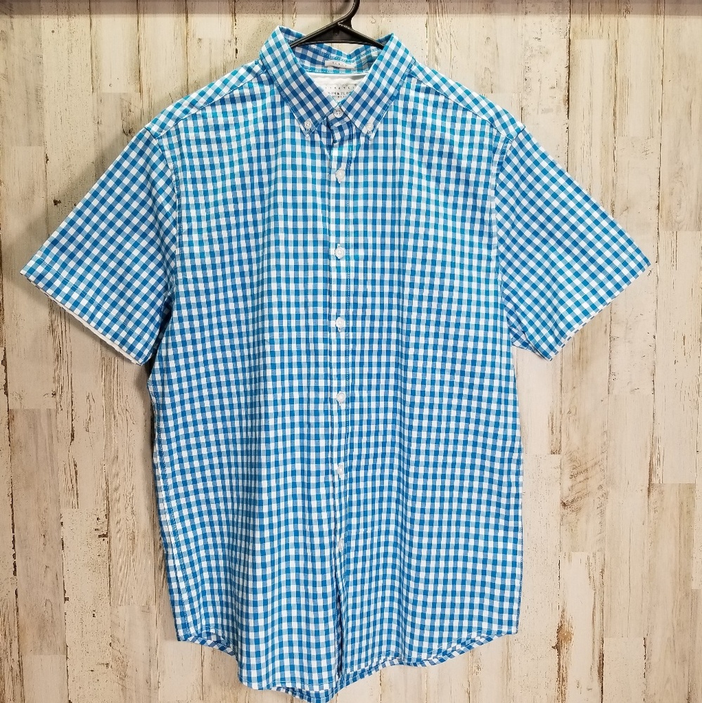 Denim & Flower Size Med. Slim Fit Stretch Shirt
